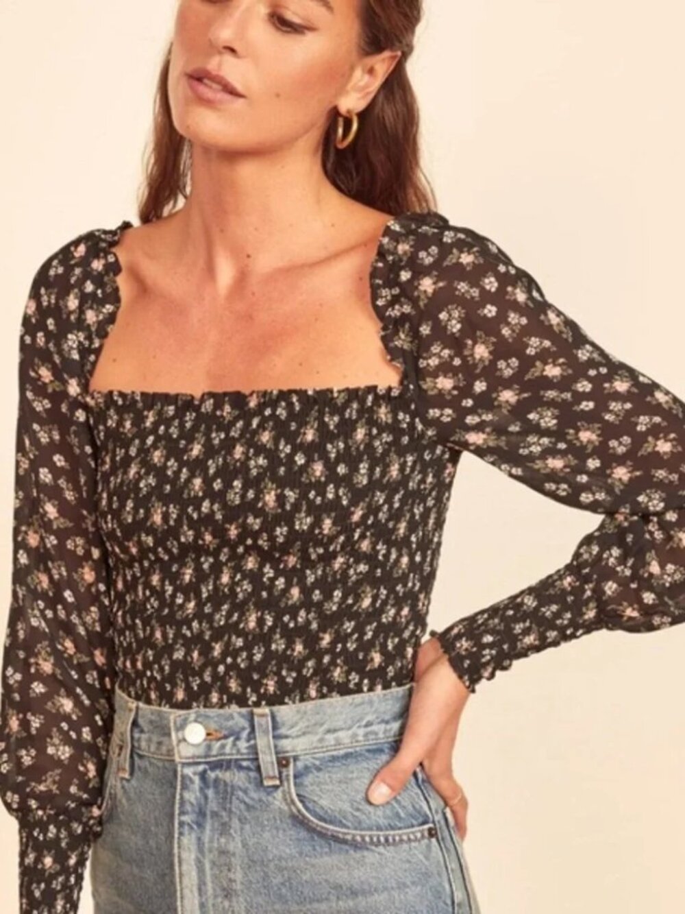 Reformation Pinto Top in Freesia Size Small